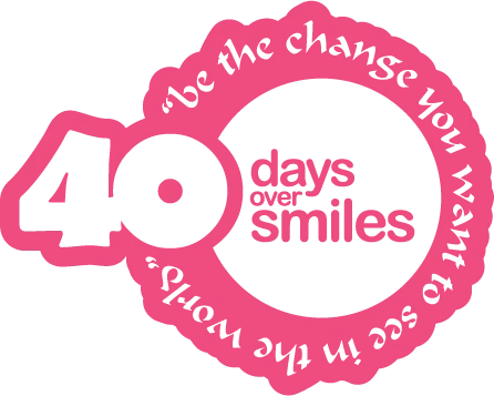 40 Days Over 40 Smiles logo