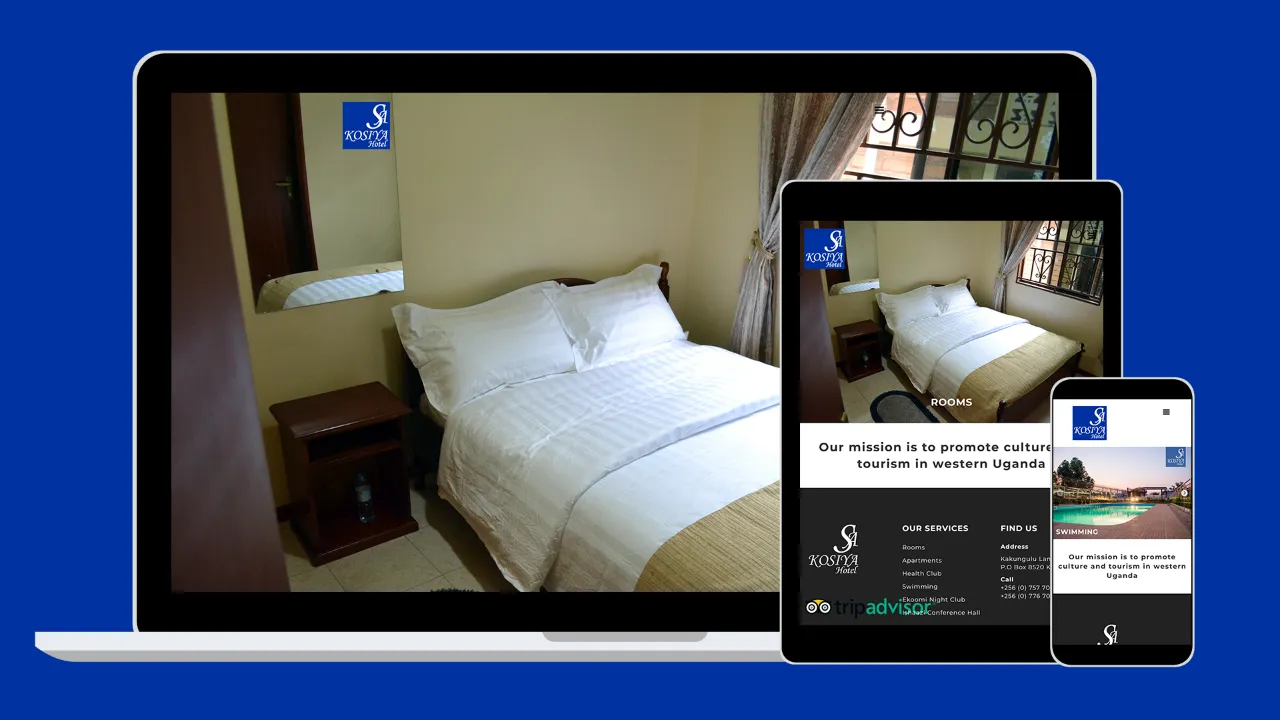 Kosiya website on laptop, tablet and phone